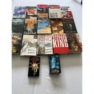 Lot Of 17 Stephen King Books All Hardcovers Vintage And Modern, 2 Cassettes